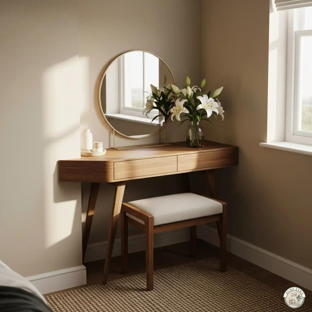 Corner Vanity for Clever Space Use