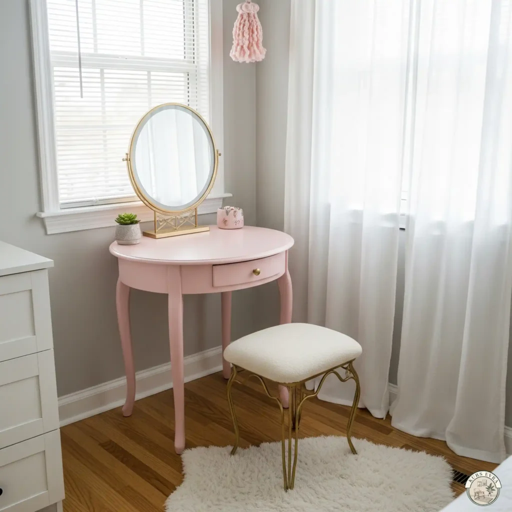 Round Vanity for Soft Elegance
