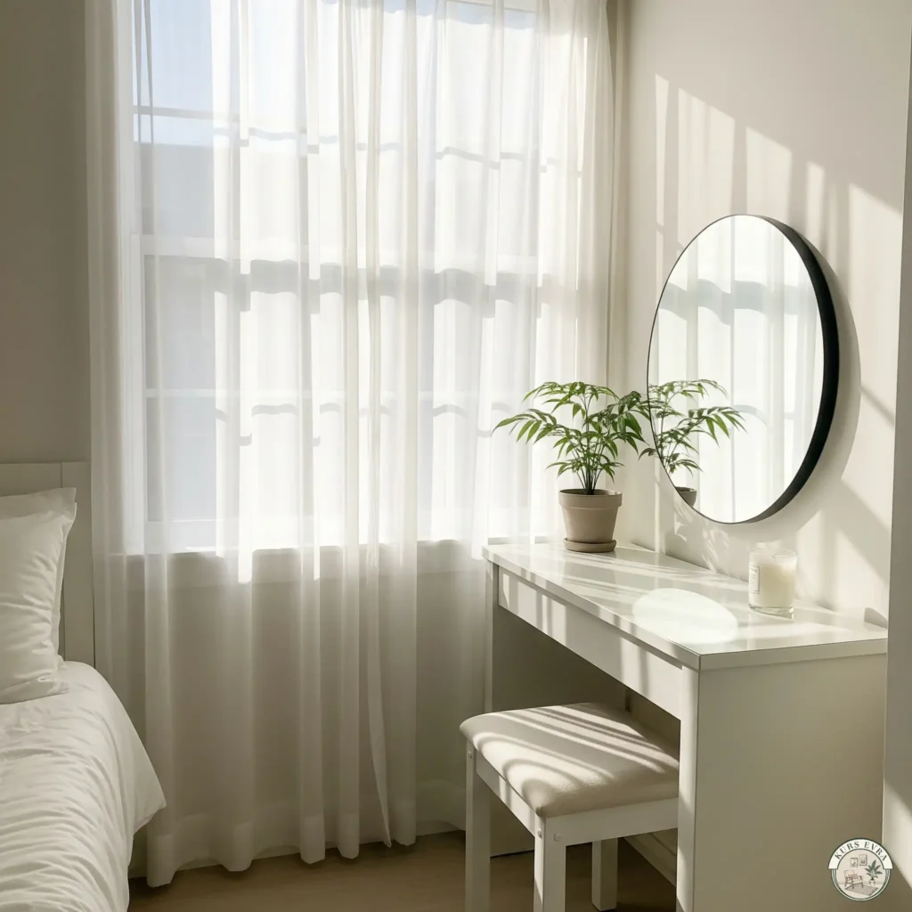 Window-Side Vanity for Natural Light